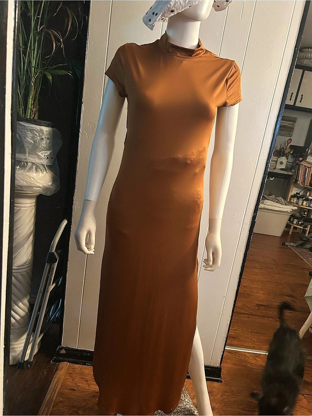 Brown Cutout Maxi Dress NWT